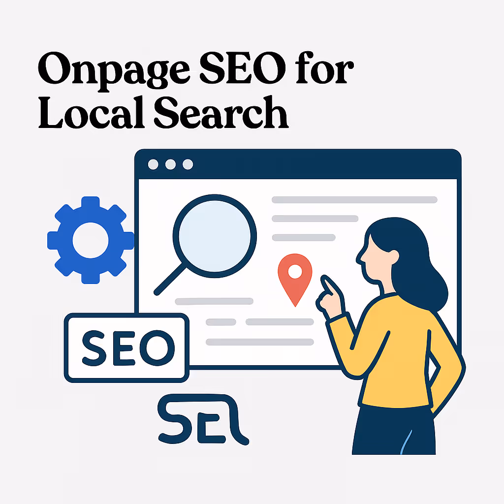illustration for on-page seo services for local search in Dublin